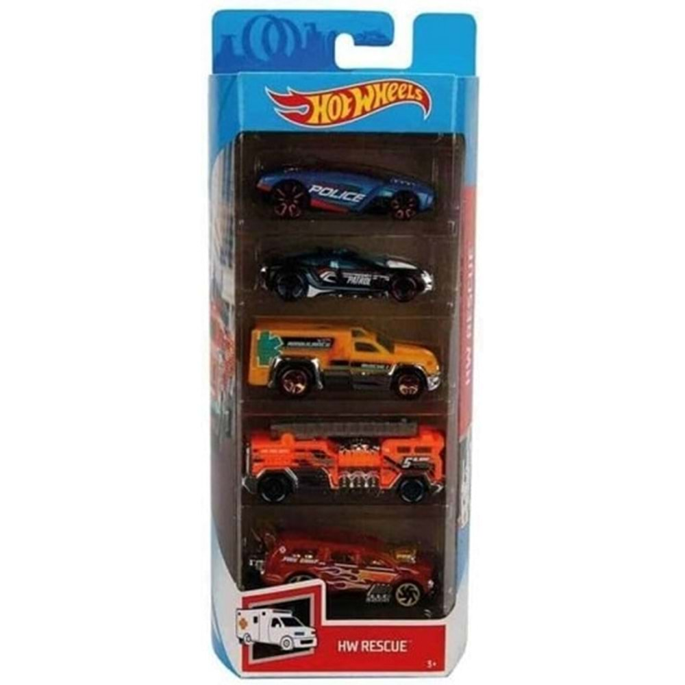 1806 HOT WHEELS 5 li ARABA SETİ