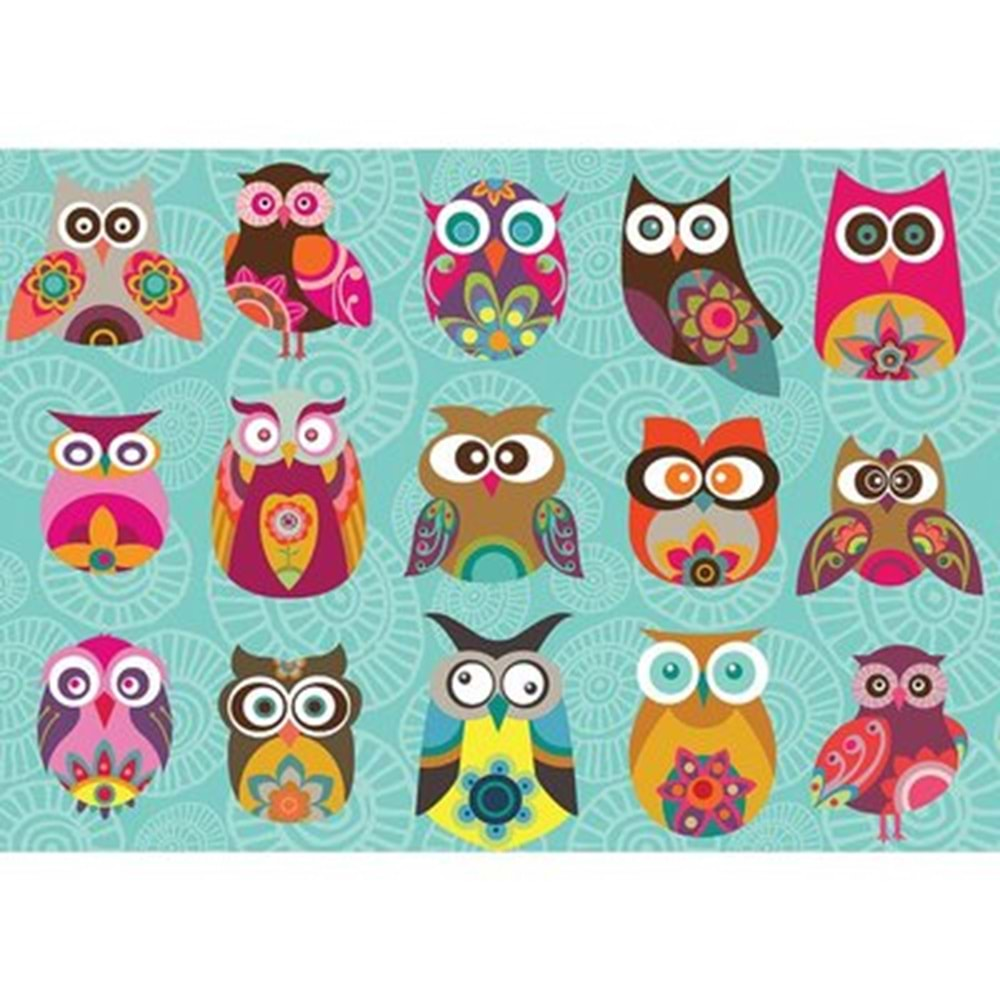 KS PUZZLE 500pcs MULTI OWLS