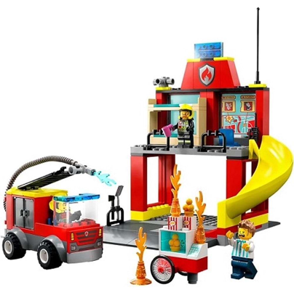 60375 FIRE STATION AND FIRE TRUCK