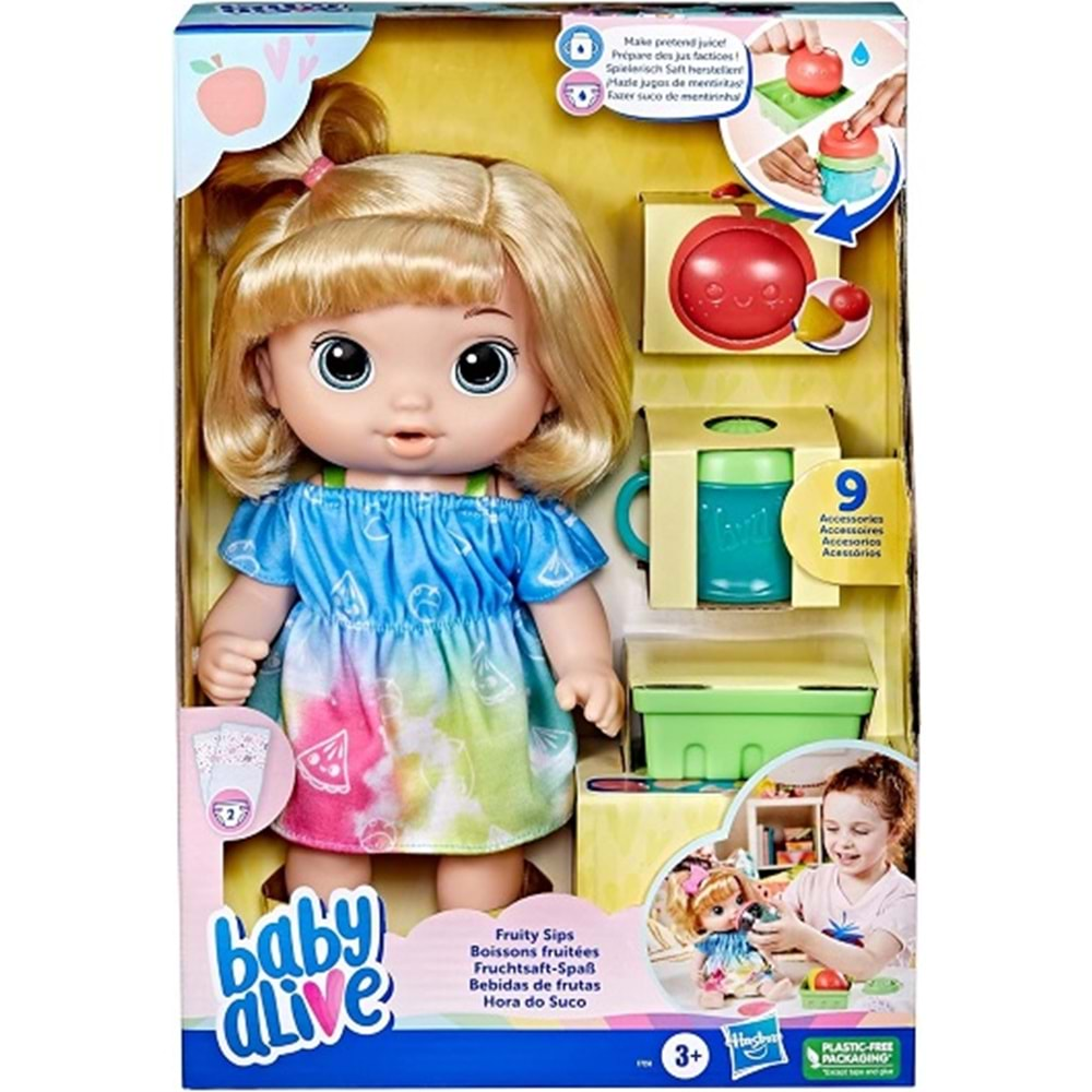 F7356 BABY ALIVE BEBEGIMLE EGLENCELI YUDUMLAR - SARISIN