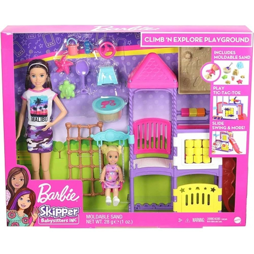 GHV89 BARBIE BEBEK BAKICISI SKIPPER PARKTA OYUN SETİ