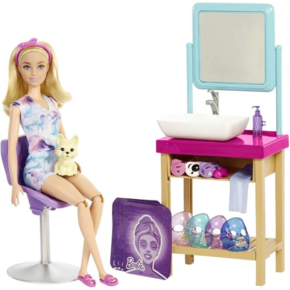 HCM82 BARBIE WELNESS IŞILTI DOLU SPA GUNU OYUN SETİ