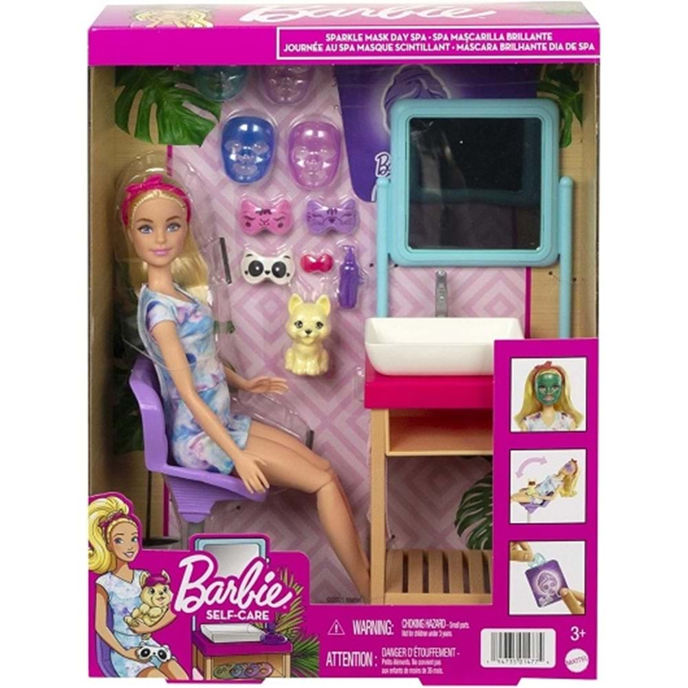 HCM82 BARBIE WELNESS IŞILTI DOLU SPA GUNU OYUN SETİ