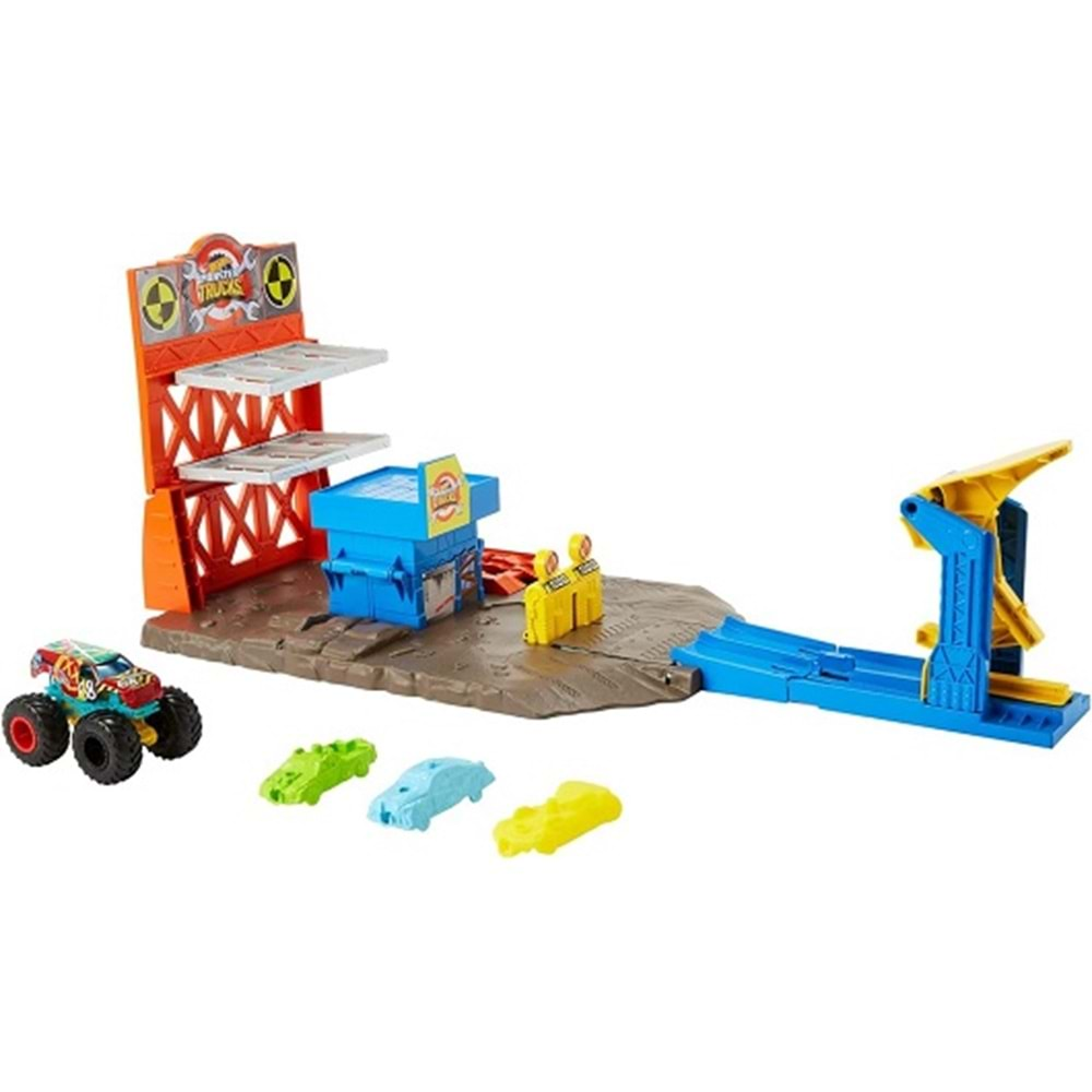 HFB12 HOT WHEELS MONSTER TRUCK PATLAMA İSTASYONU OYUN SETİ