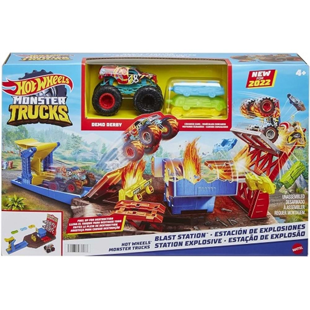 HFB12 HOT WHEELS MONSTER TRUCK PATLAMA İSTASYONU OYUN SETİ