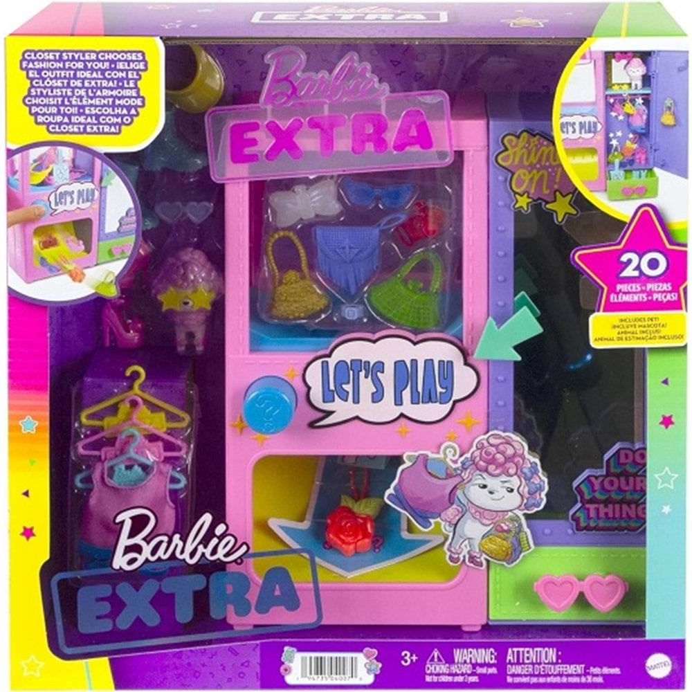 HFG75 BARBIE EXTRA KIYAFET OTOMATI OYUN SETİ