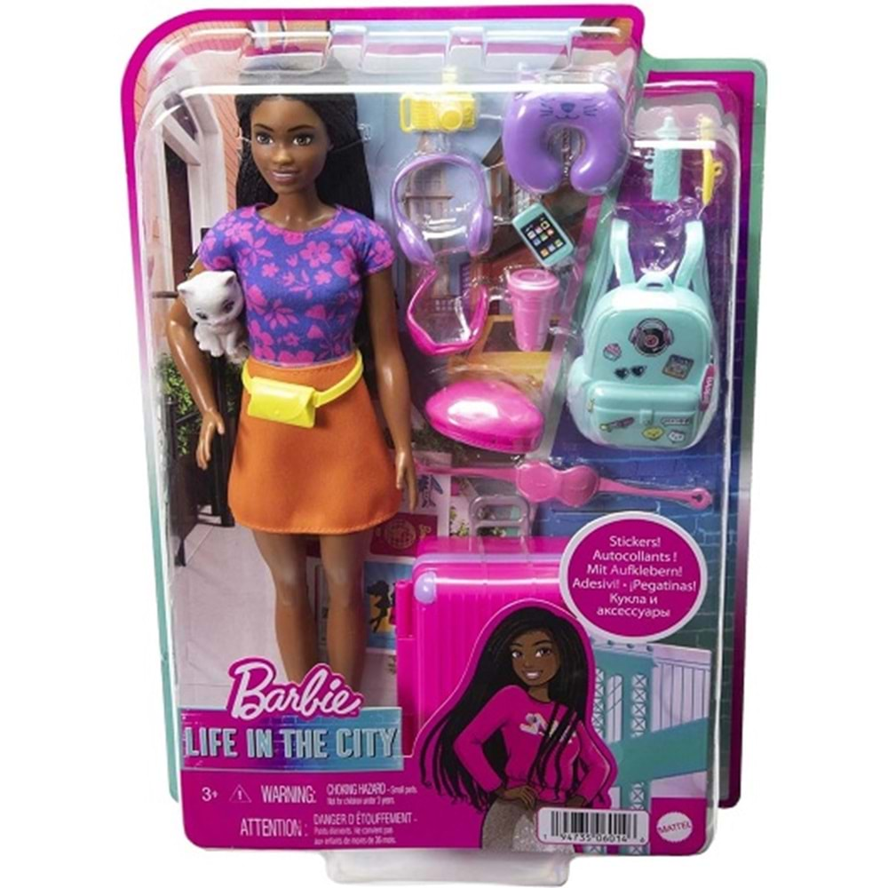 HGX55 BARBIE BROOKLYN SEYAHATTE BEBEGI VE AKSESUARLARI