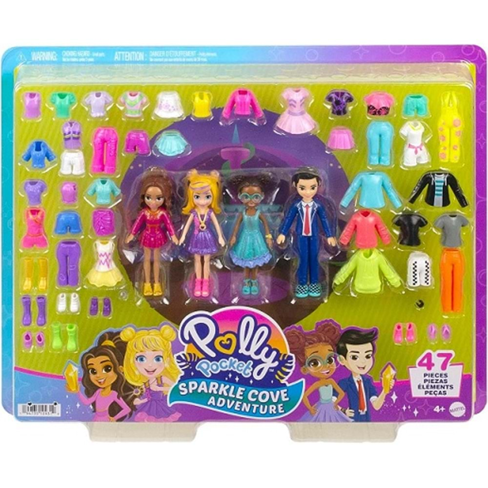 HKW10 POLLY POCKET VE ARKADAŞLARI KOMBİN EĞLENCESİ OYUN SETI