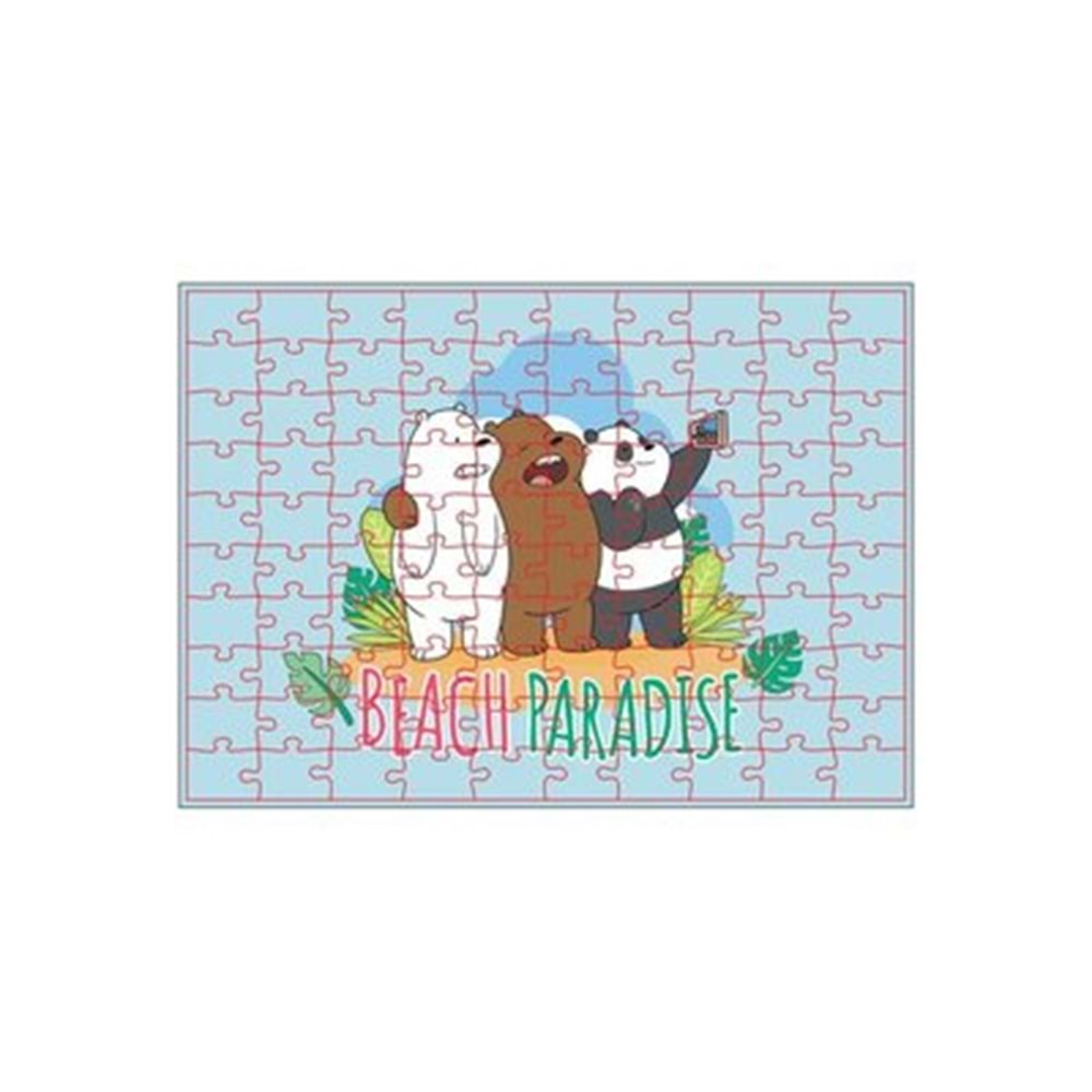 MABBELS PUZZLE 100 pcs WE BARE BEARS BEACH PARADISE