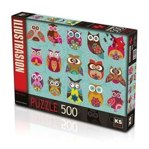 KS PUZZLE 500pcs MULTI OWLS