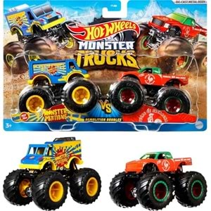 FYJ64 HOTWHEELS MONSTER TRUCKS GÜÇLÜ İKİLİ 1:64 ARABALAR