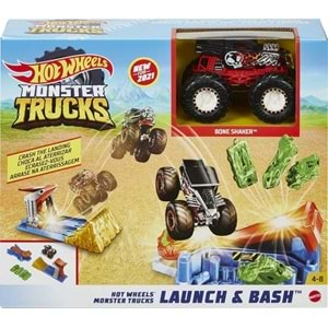 GVK08 HOT WHEELS MONSTER TRUCKS FIRLAT VE ÇARPIŞ OYUN SETİ