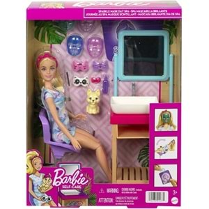 HCM82 BARBIE WELNESS IŞILTI DOLU SPA GUNU OYUN SETİ