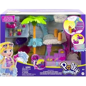 HHJ05 POLLY POCKET FLAMINGO ARABA SU EGLENCESI SETI