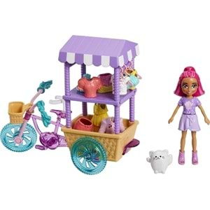 HHX76 POLLY POCKET BİSİKLET DOLUSU MODA OYUN SETİ