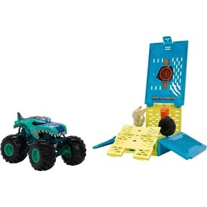 HNC29 HOT WHEELS MONSTER TRUCKS 1:24 MEGA WREX in ÇARPIŞMA KAFESI