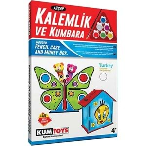 KUMTOYS AHŞAP KALEMLİK VE KUMBARA BOYAMA