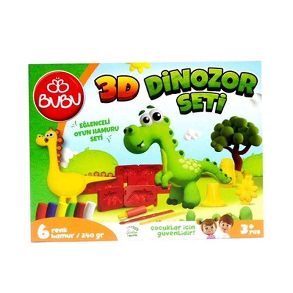 BU-BU OYUN HAMURU SETİ 3D DİNAZOR (L)